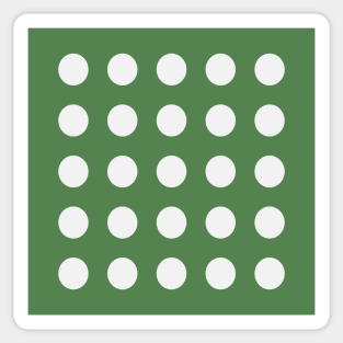 White Dots on Tavern Green Sticker